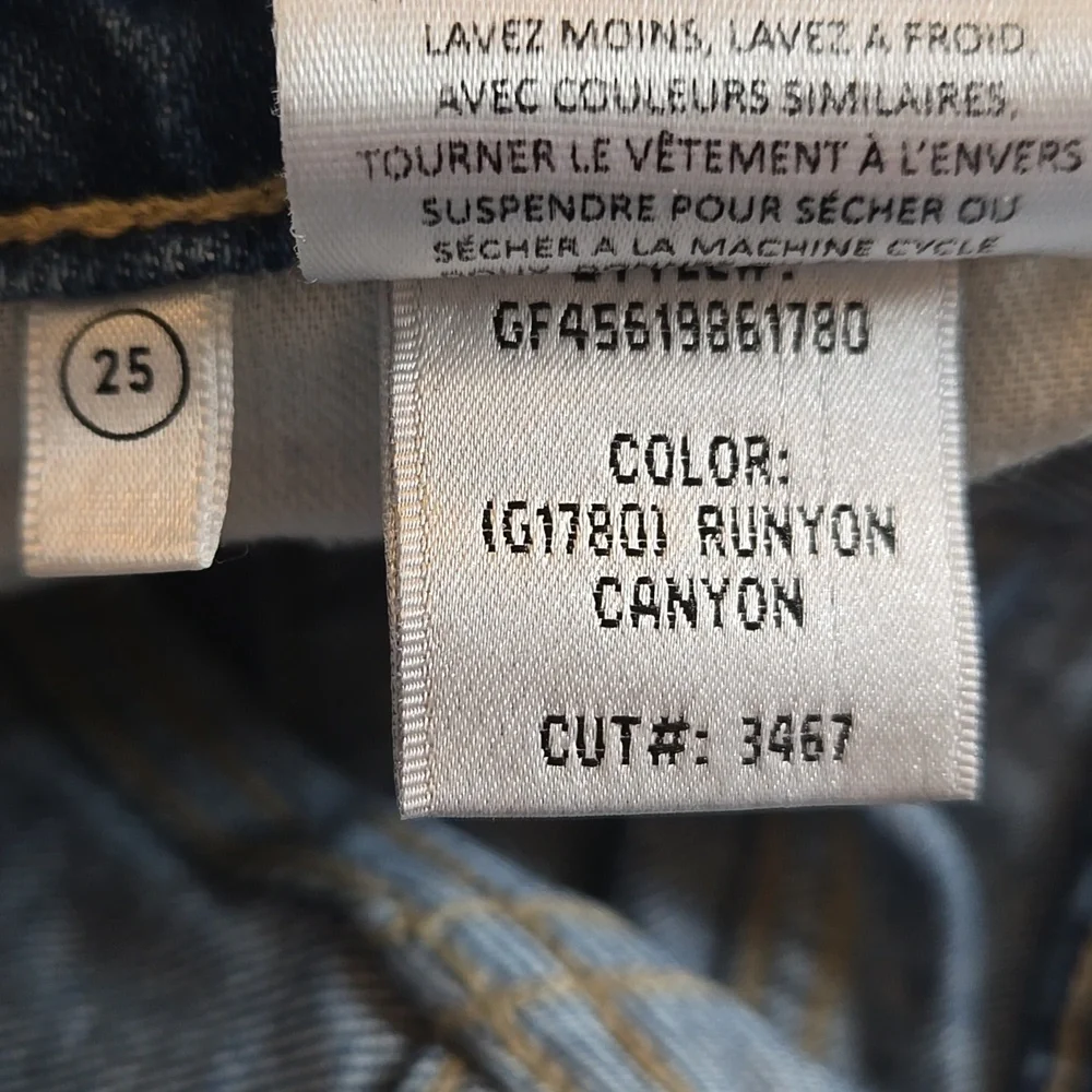 GRLFRND The Cassidy Straight Leg Blue Jeans Size 25 - Picture 16 of 16